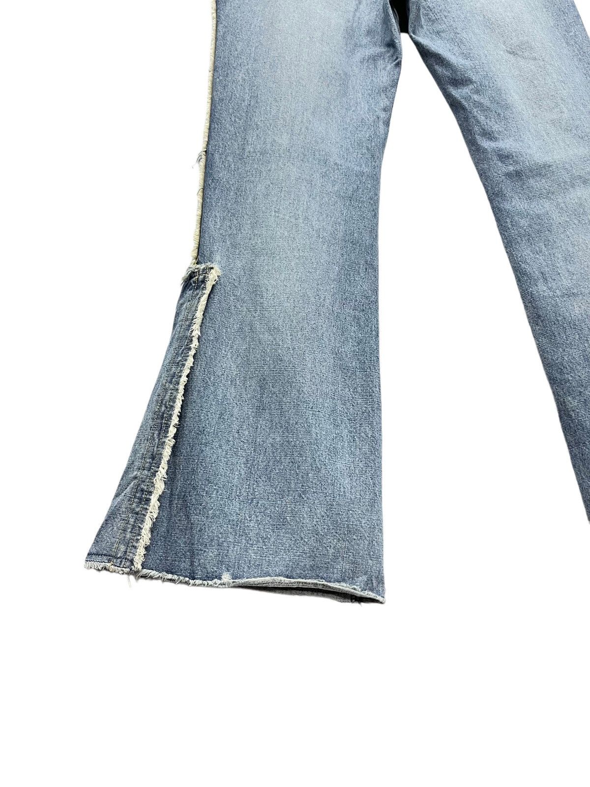 Designer × Japanese Brand × Vintage 🔥FYE 90’s Japanese Denim Frayed Side Bell Bottom Flared Size 32" / US 10 / IT 46 - 15 Thumbnail