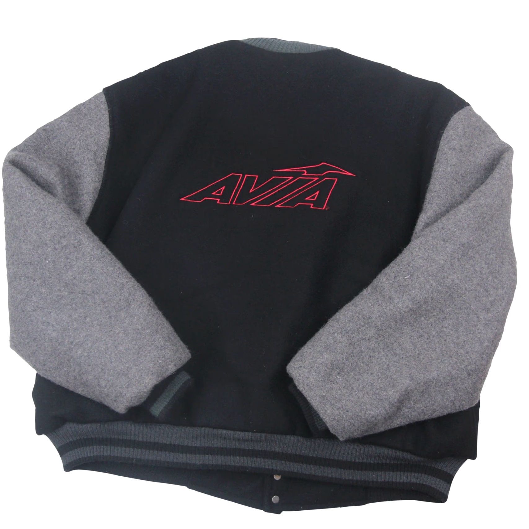 Avia VINTAGE AVIA Sportswear Mens XL Wool Bomber Jacket USA Made Black Coat Size US XL / EU 56 / 4 - 2 Thumbnail