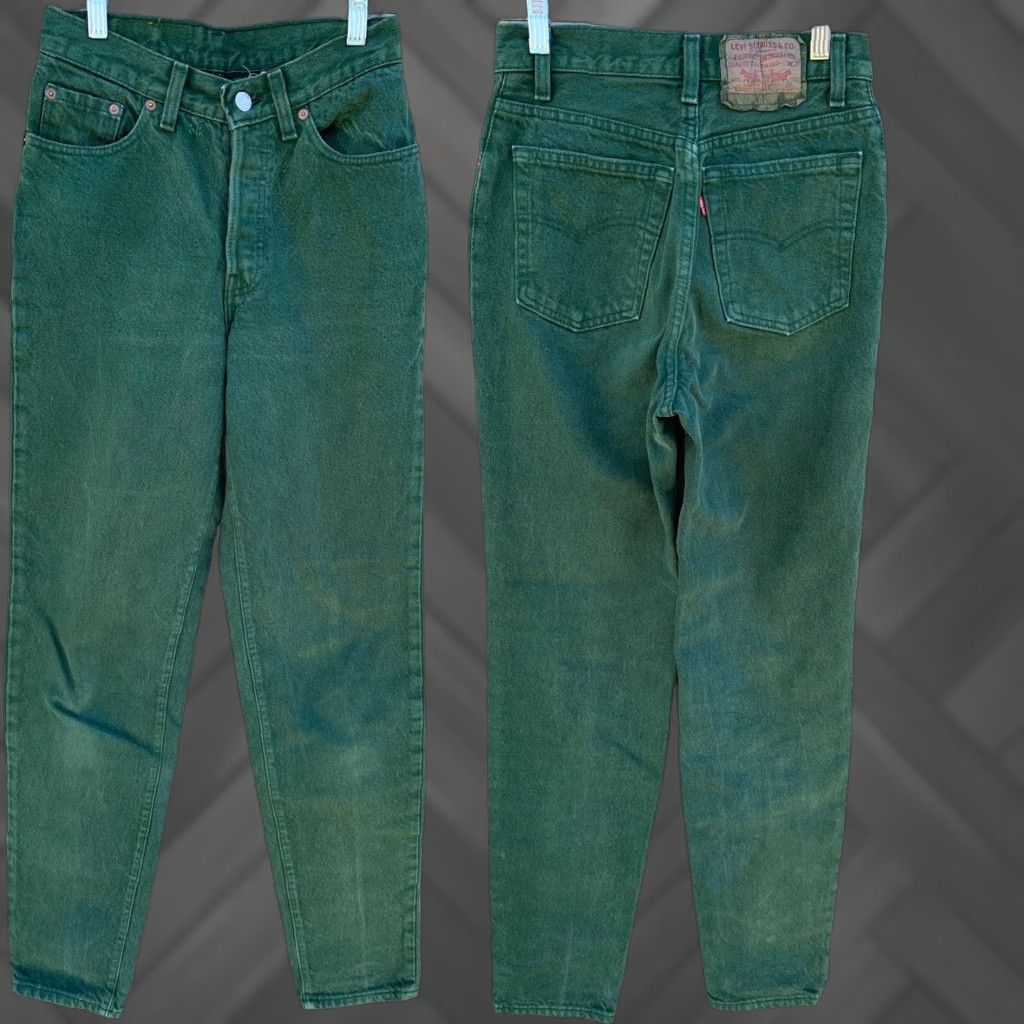 Levi's VINTAGE Levi's 501 jeans button fly tapered leg green size 5 M 26 in waist Size 27" / US 4 / IT 40 - 1 Thumbnail