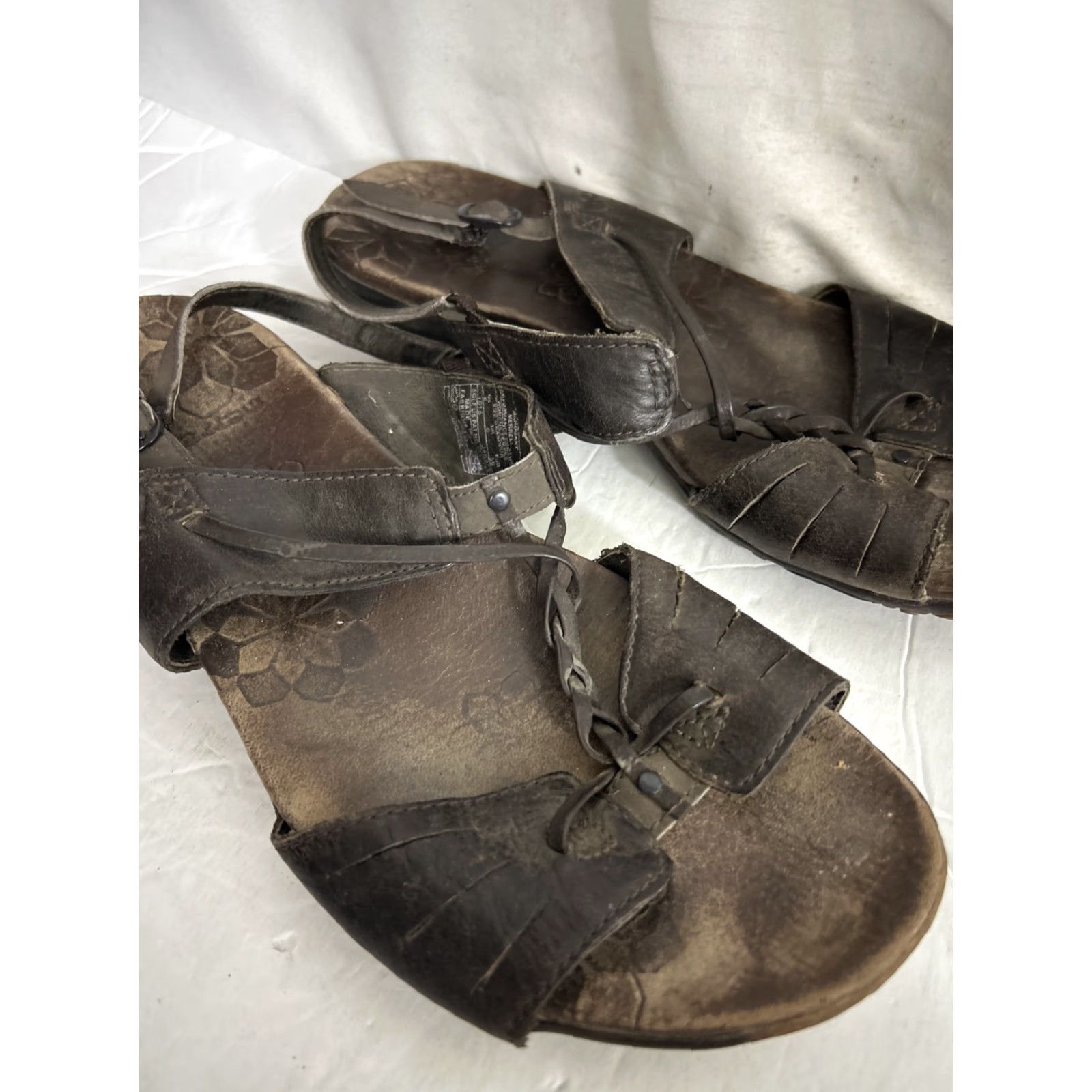 Merrell Merrell Sandal Open Toe Slip-On Leather Women 8 US Mahogany Brown Comfort Flat Size US 7 / IT 37 - 3 Thumbnail