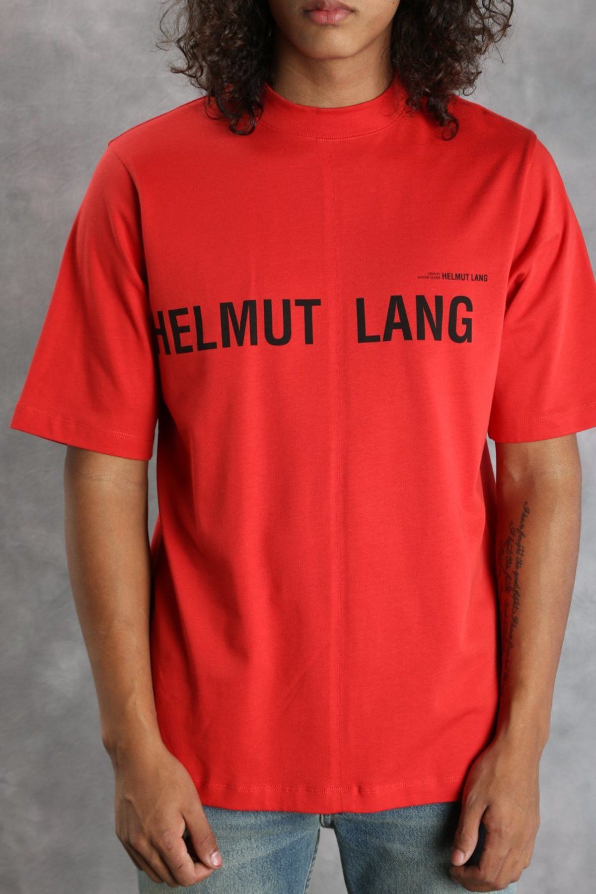 Helmut Lang Helmut Lang T Shirt Print Logo Tee Red Black Size US S / EU 44-46 / 1 - 1 Thumbnail