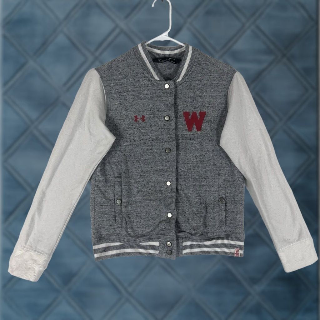 Under Armour Under Armour University of Wisconsin Badgers Sweatshirt Mens Small Gray Pullover College Varsity Size S / US 4 / IT 40 - 1 Thumbnail