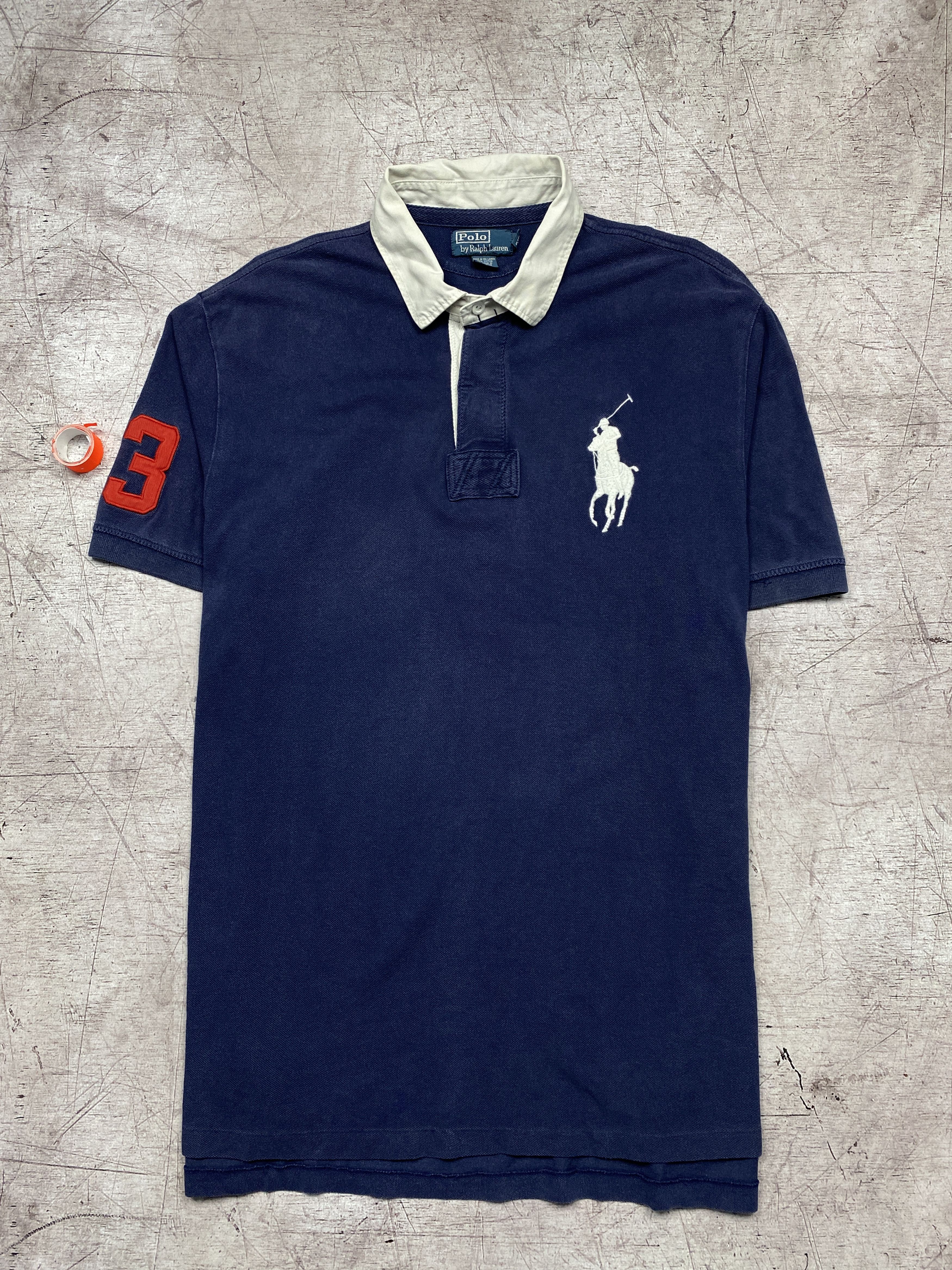 Polo Ralph Lauren Vintage Mens Rugby Polo Shirt Big Pony