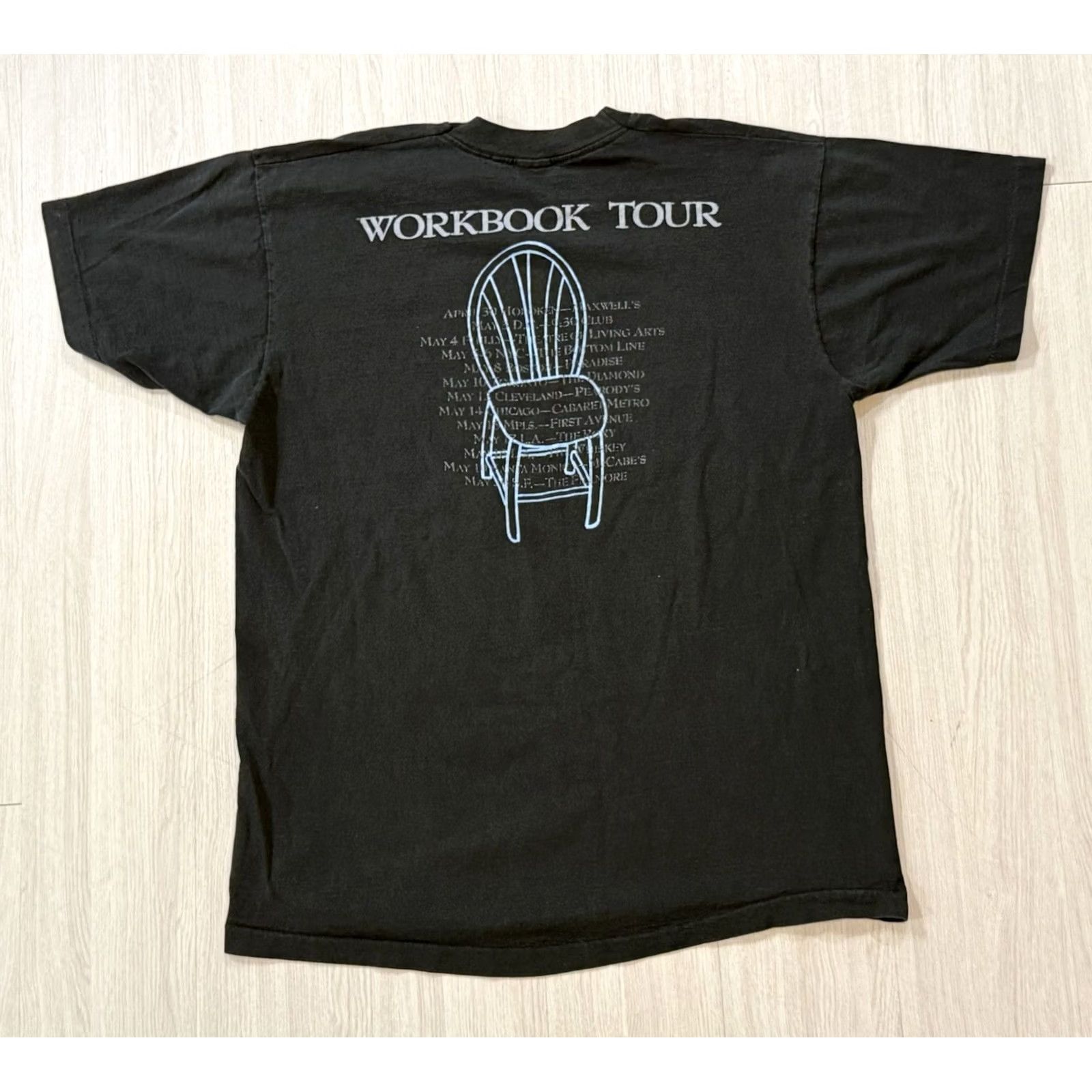Fruit Of The Loom VINTAGE Bob Mould ‘Workbook 1989 Tour’ Shirt XL Husker Du Minutemen Shirt Mens 80s Rock Punk Graphic Print Black Cotton Size US XL / EU 56 / 4 - 2 Thumbnail