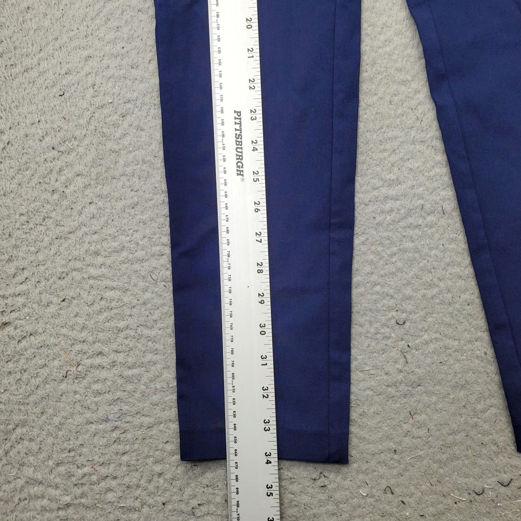 Michael Kors Michael Kors Ankle Pants Womens M Navy Viscose Stretch High Waist Pull-On Casual Travel Pants Womens Navy Size M Size 32" / US 10 / IT 46 - 3 Thumbnail