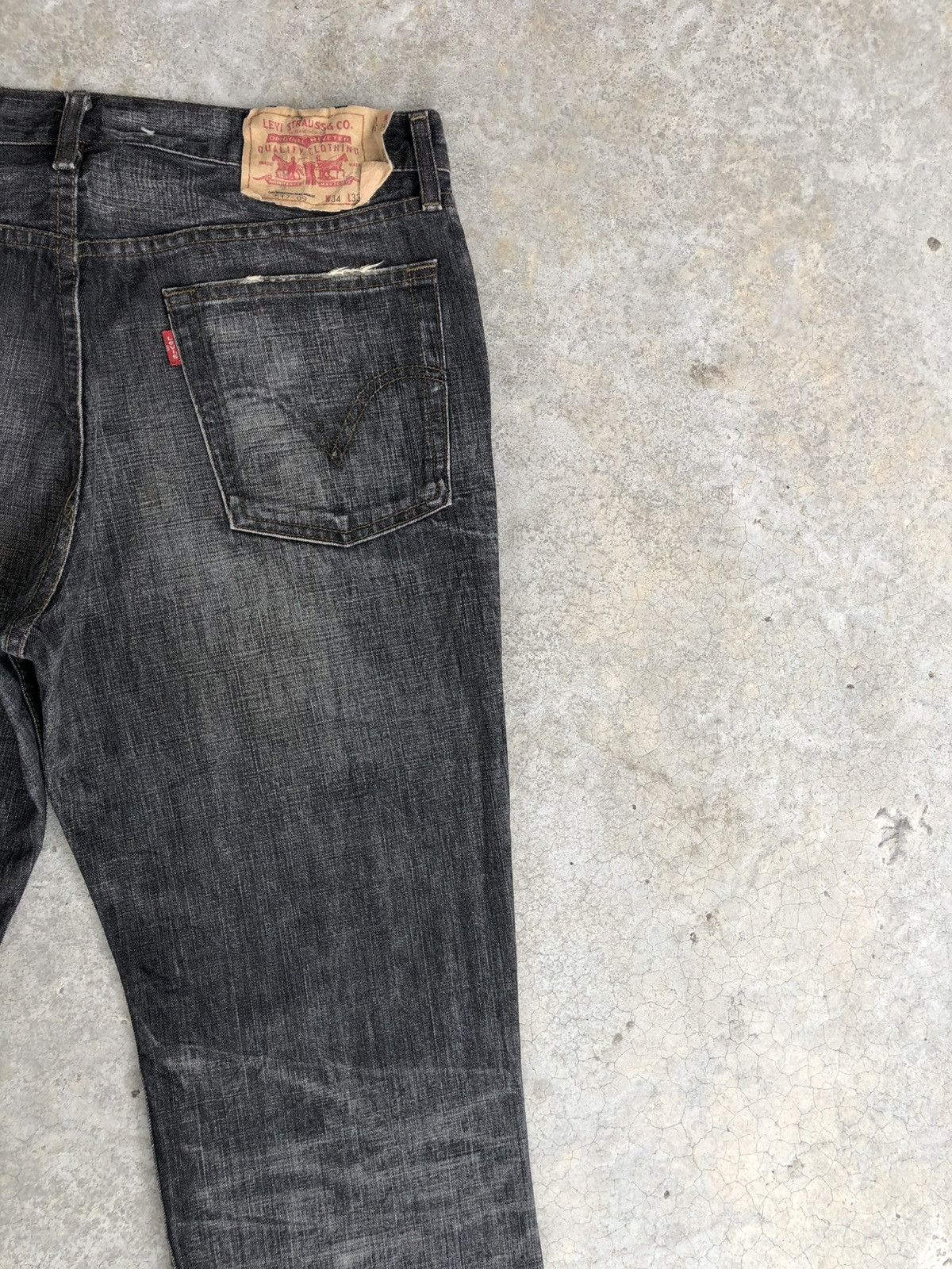 If Six Was Nine Y2k Levi’s 517 Flared Jeans Distressed Denim Size US 33 - 10 Thumbnail