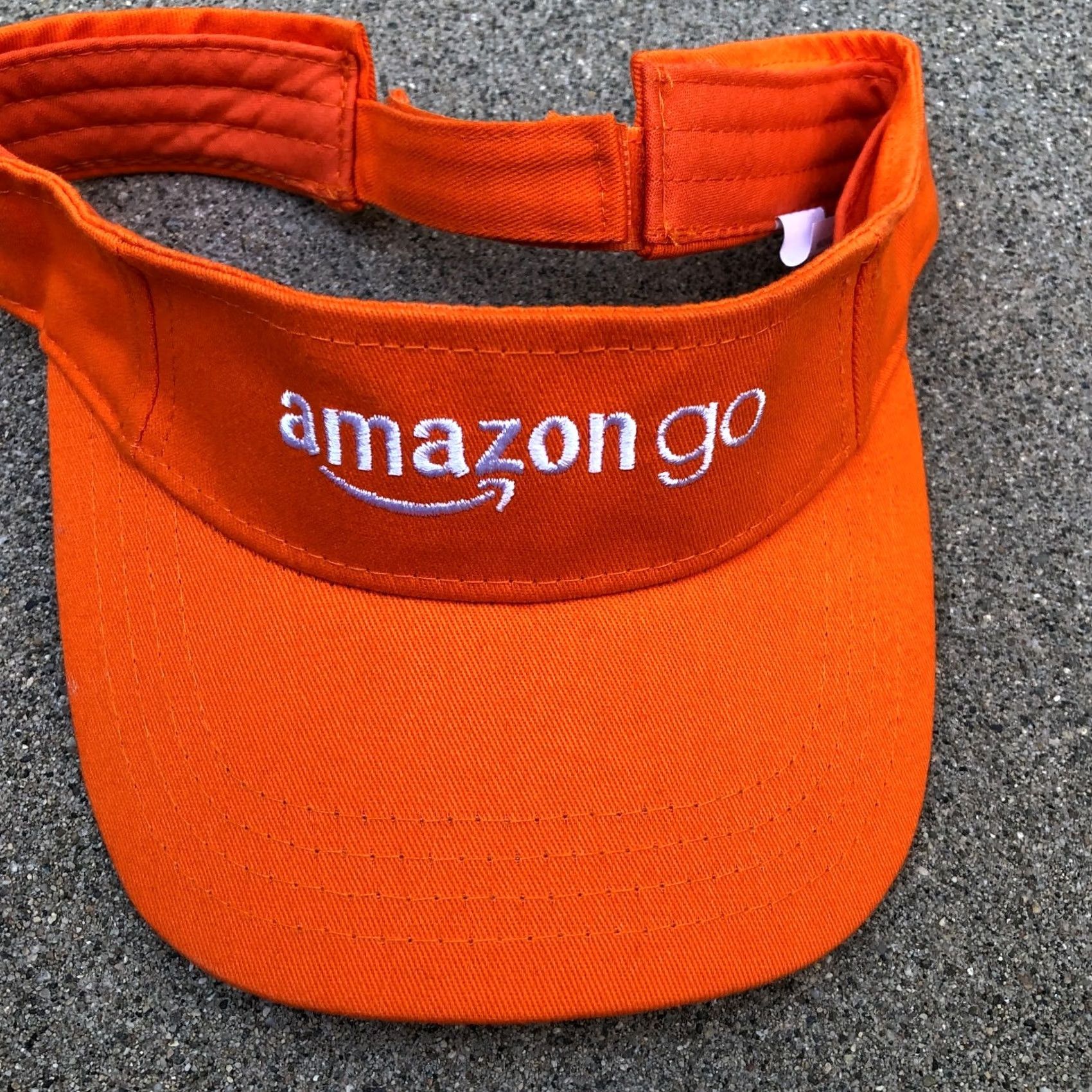 Vintage AMAZON GO Visor Hat Men's One Size Adjustable Cap Orange 100% Cotton Size ONE SIZE - 2 Thumbnail