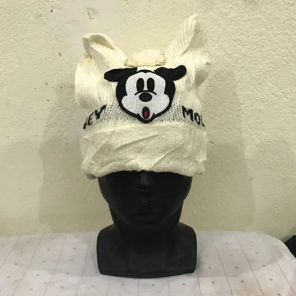 Mickey Mouse Disney Mickey Mouse Big Logo Bunny Horn Beanie Hat Size ONE SIZE - 2 Thumbnail