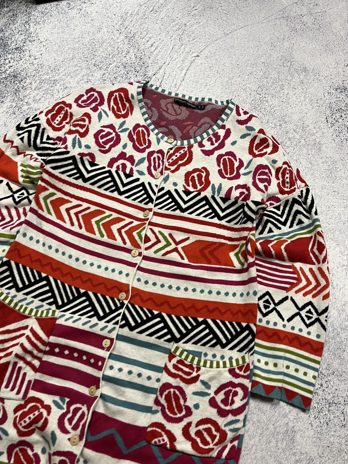 Japanese Brand × Vintage Gudrun Sjoden Floral Eclectic Dress Cardigan Size M / US 6-8 / IT 42-44 - 4 Thumbnail