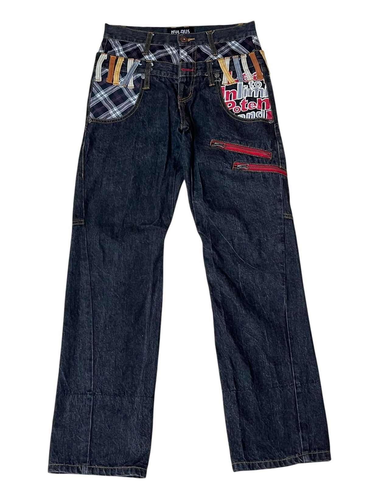 Le Grande Bleu (L.G.B.) SICK🔥JAPANESE BRAND "NYLAUS JEANS" DOUBLE WAIST JEANS/DENIM Size US 28 / EU 44 - 1 Thumbnail