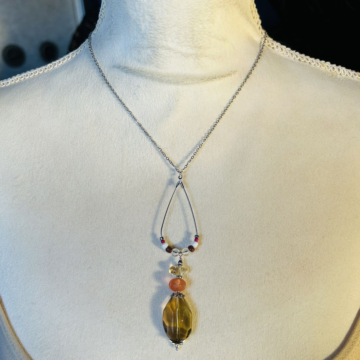 Handmade Handcrafted vintage bead changeable charm pendant necklace Size ONE SIZE - 3 Thumbnail