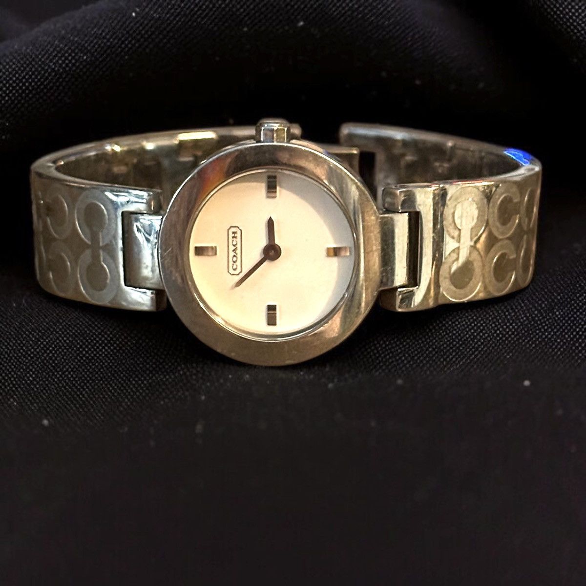 Coach Coach Mercer silver tone etched logo band watch Size ONE SIZE - 1 Thumbnail