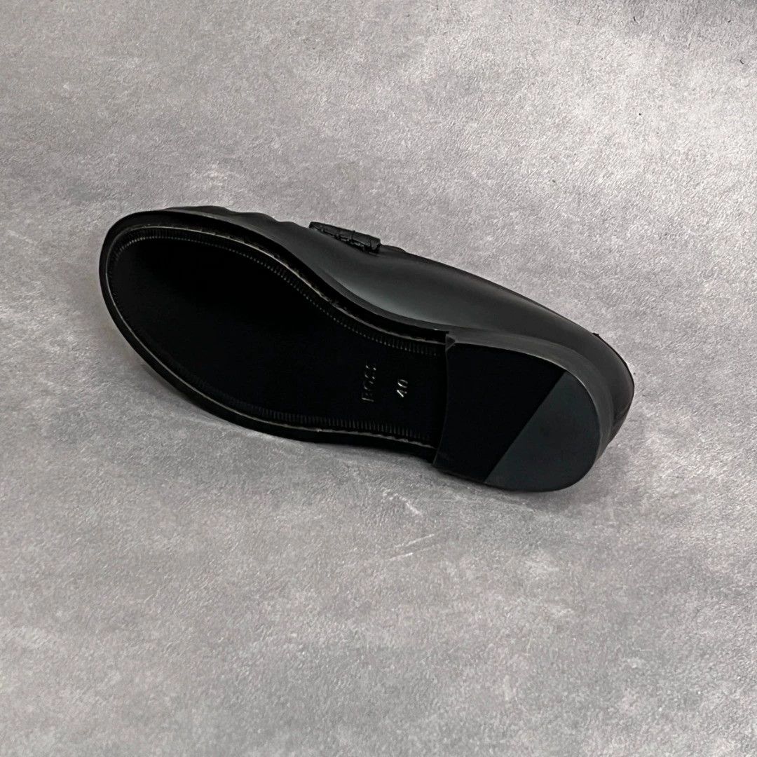 Hugo Boss HUGO BOSS Black Leather Loafers Size US 9 / IT 39 - 8 Thumbnail