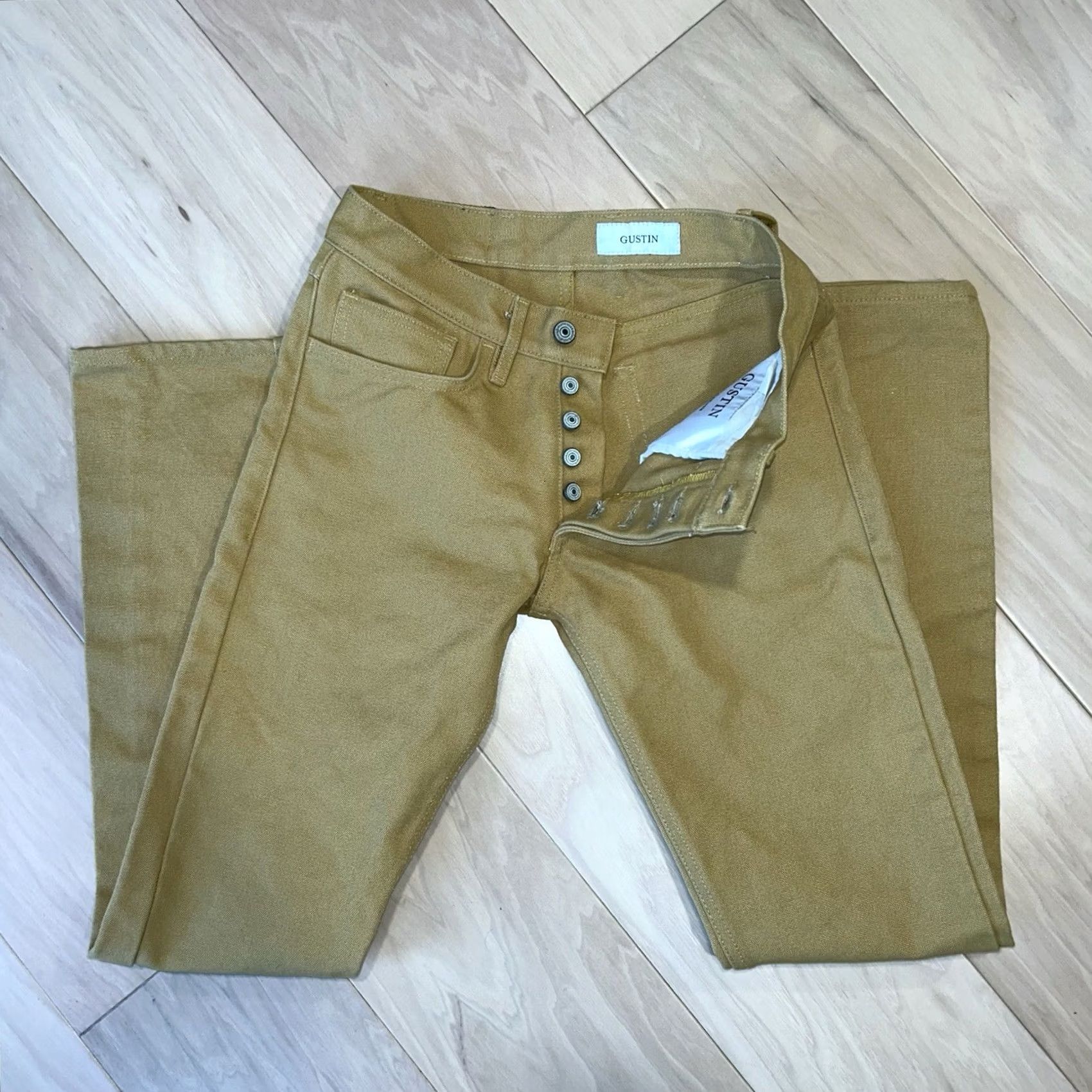 Gustin Gustin #61 Beast Duck Canvas Wheat Pant Slim Fit 20 Oz Men’s 26x31 Slim 26 Wheat Jeans Men Size US 26 / EU 42 - 4 Thumbnail