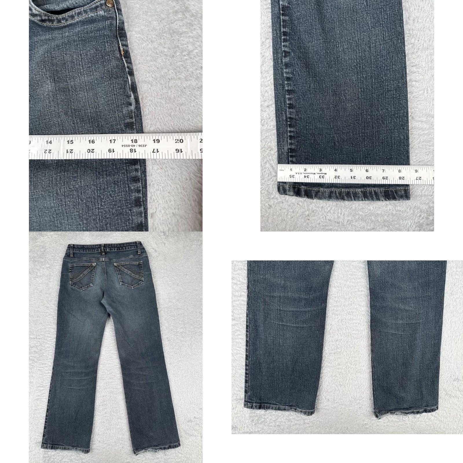 Vintage Cabi Jeans Women 8 Blue Denim Straight Mid Rise Cotton Blend 29x29 Modern Wash 29in Inseam 5-Pocket Design Womens Jeans Autumn Spring Summer Winter Size 30" / US 8 / IT 44 - 9 Thumbnail