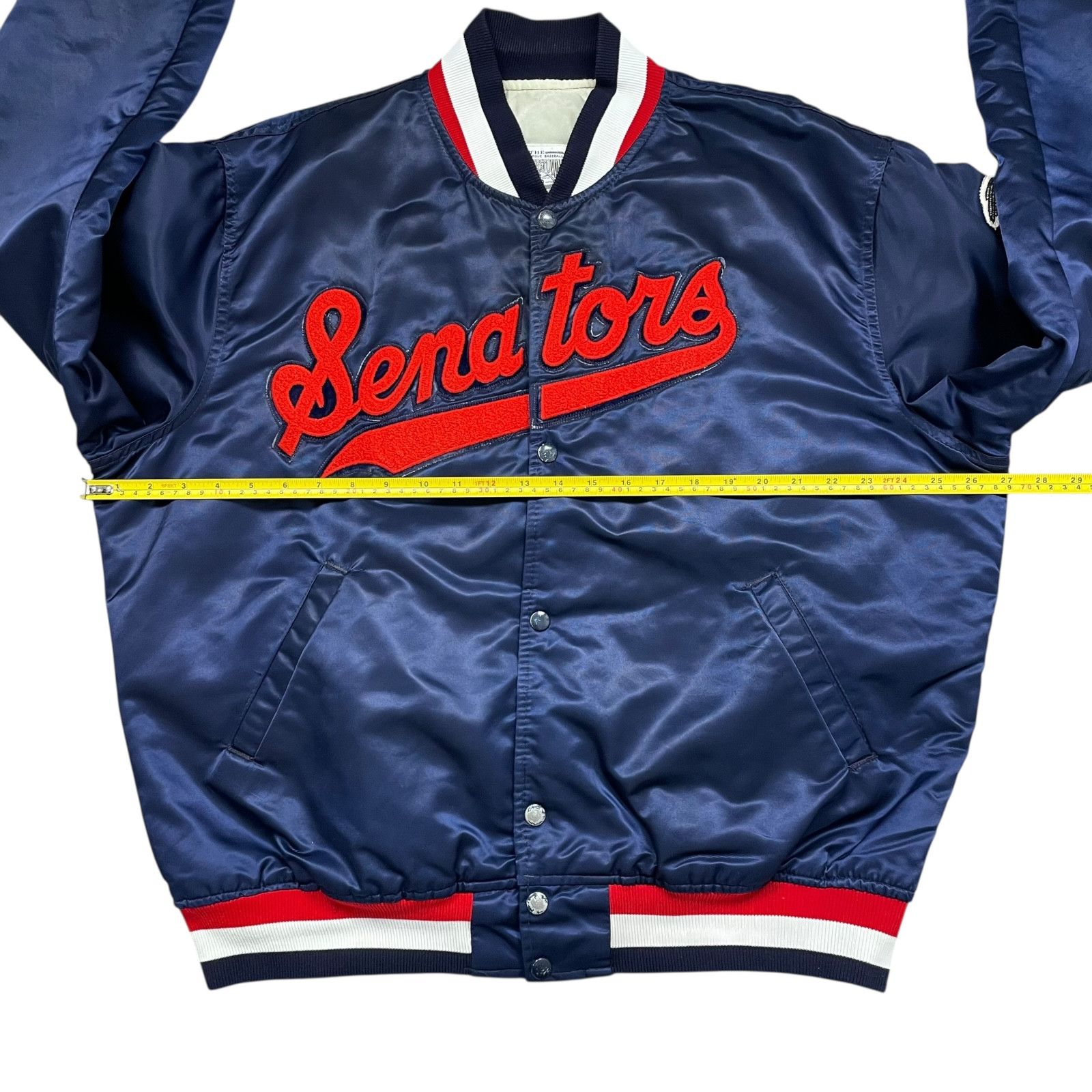 MLB VTG 90s WASHINGTON SENATORS STARTER SATIN BOMBER JACKET XL Size US XL / EU 56 / 4 - 18 Thumbnail