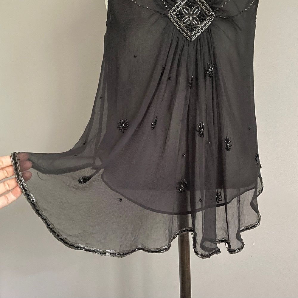 Vintage Vintage Beaded Silk Babydoll Camisole Sleeveless Tank Size M / US 6-8 / IT 42-44 - 6 Thumbnail