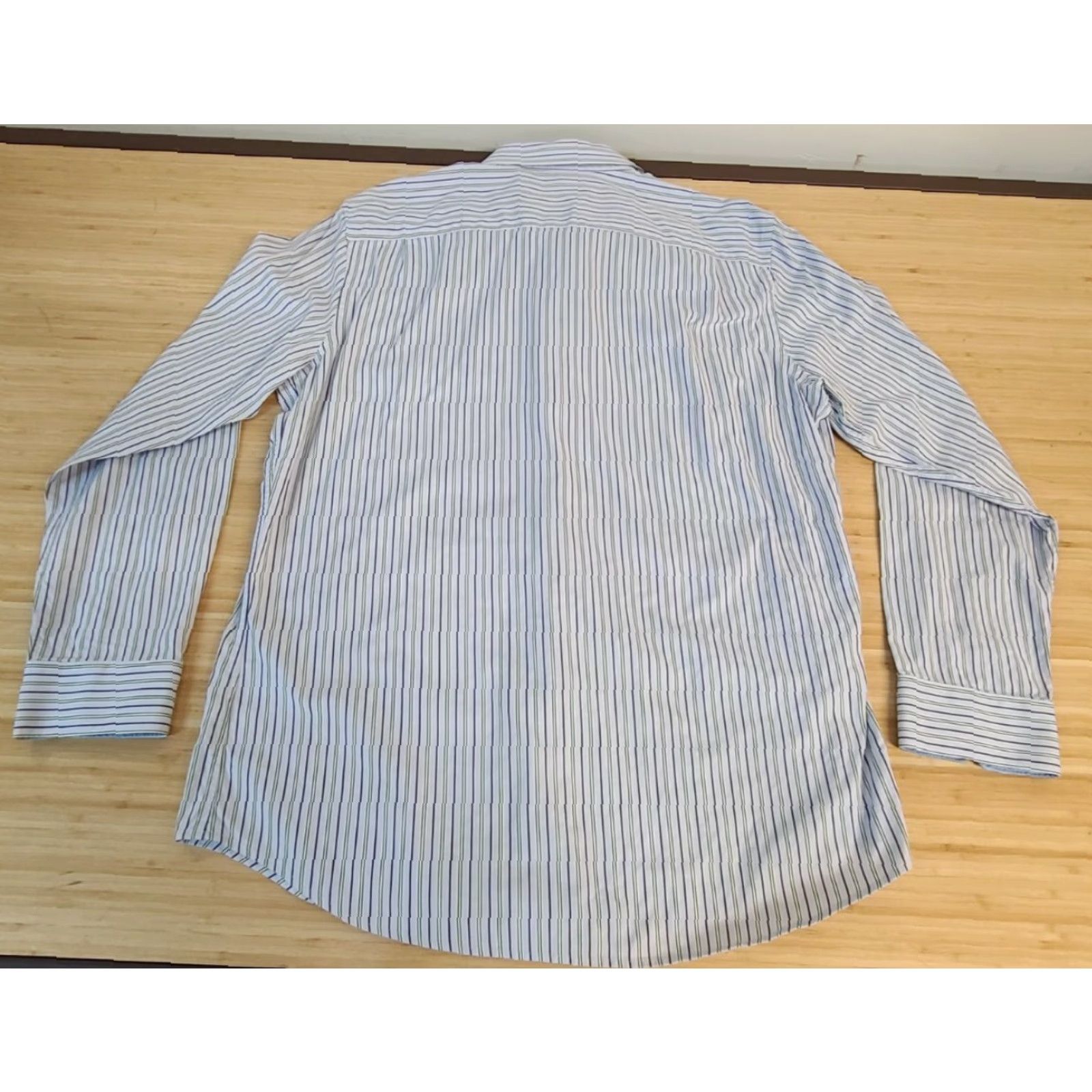 Banana Republic Banana Republic Shirt Striped 2-Ply 100% Cotton Men XL X-Large Button-Front Long Sleeve Multicolor Button-Up Shirt Size US XL / EU 56 / 4 - 5 Thumbnail