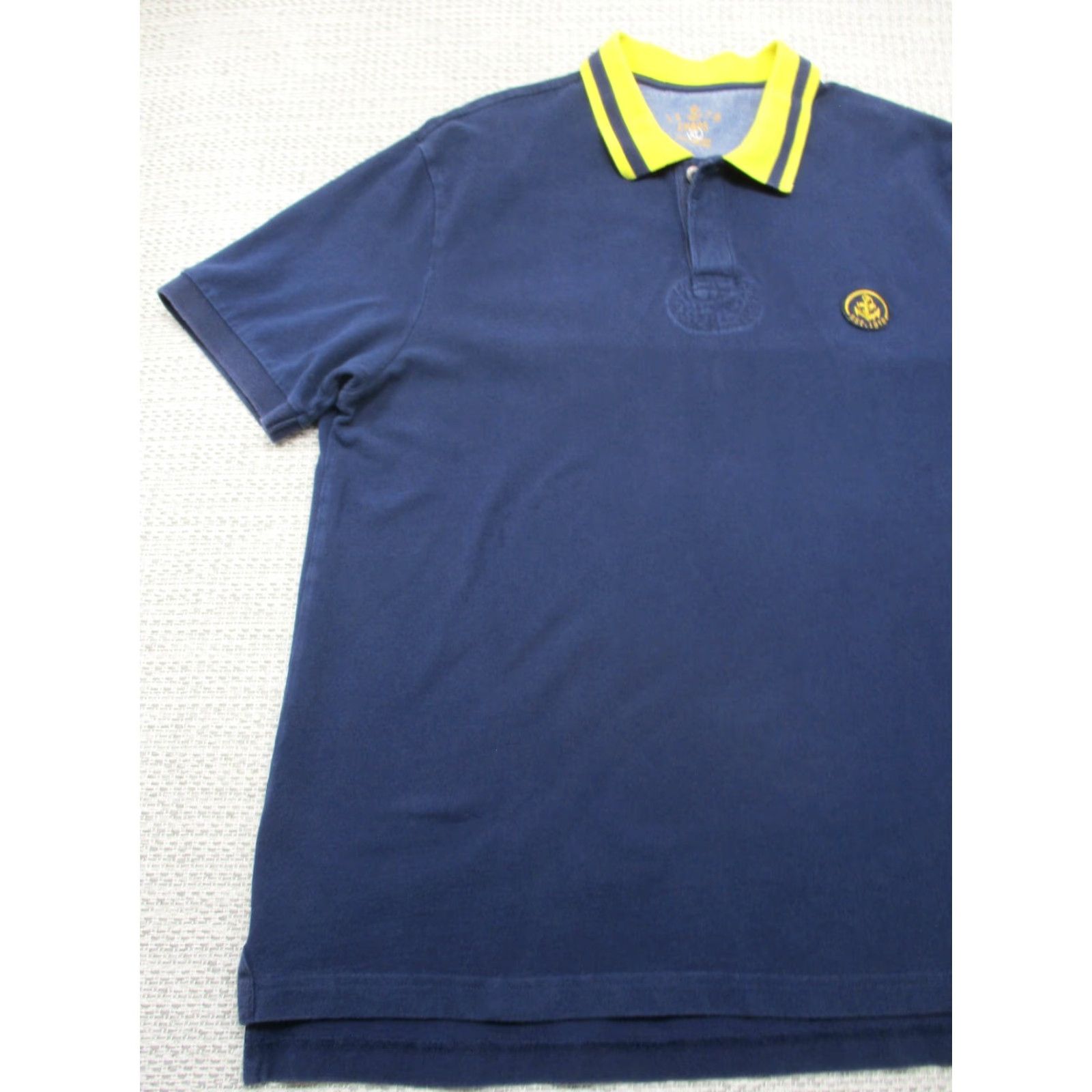 Chaps Chaps Polo Shirt Mens XL Blue Yellow Cotton Short Sleeve Anchor Logo Golf Rugby Shirt Size US XL / EU 56 / 4 - 3 Thumbnail