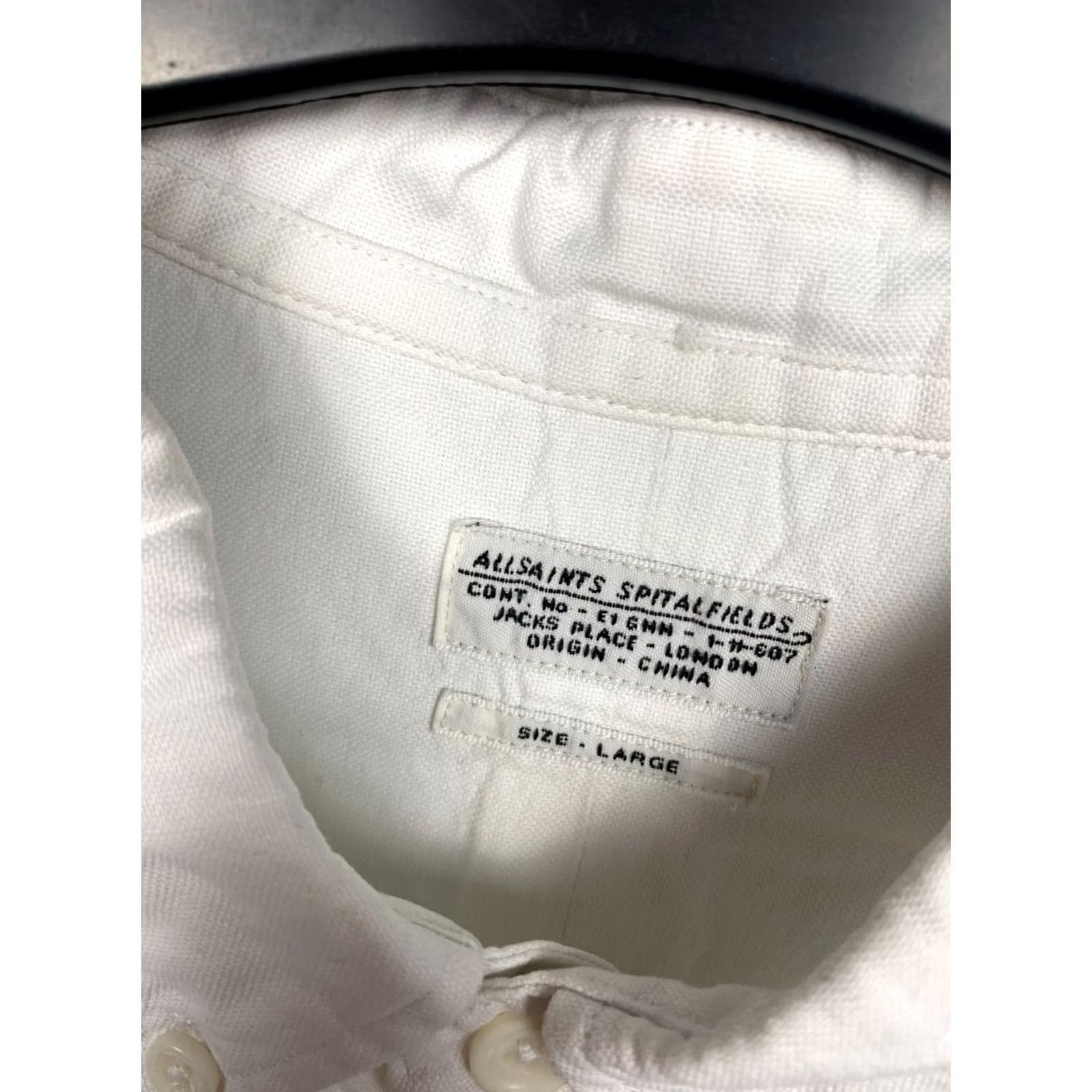Allsaints Allsaints Greenwich Vintage Mens Long Sleeve White Shirt L Size US L / EU 52-54 / 3 - 3 Thumbnail