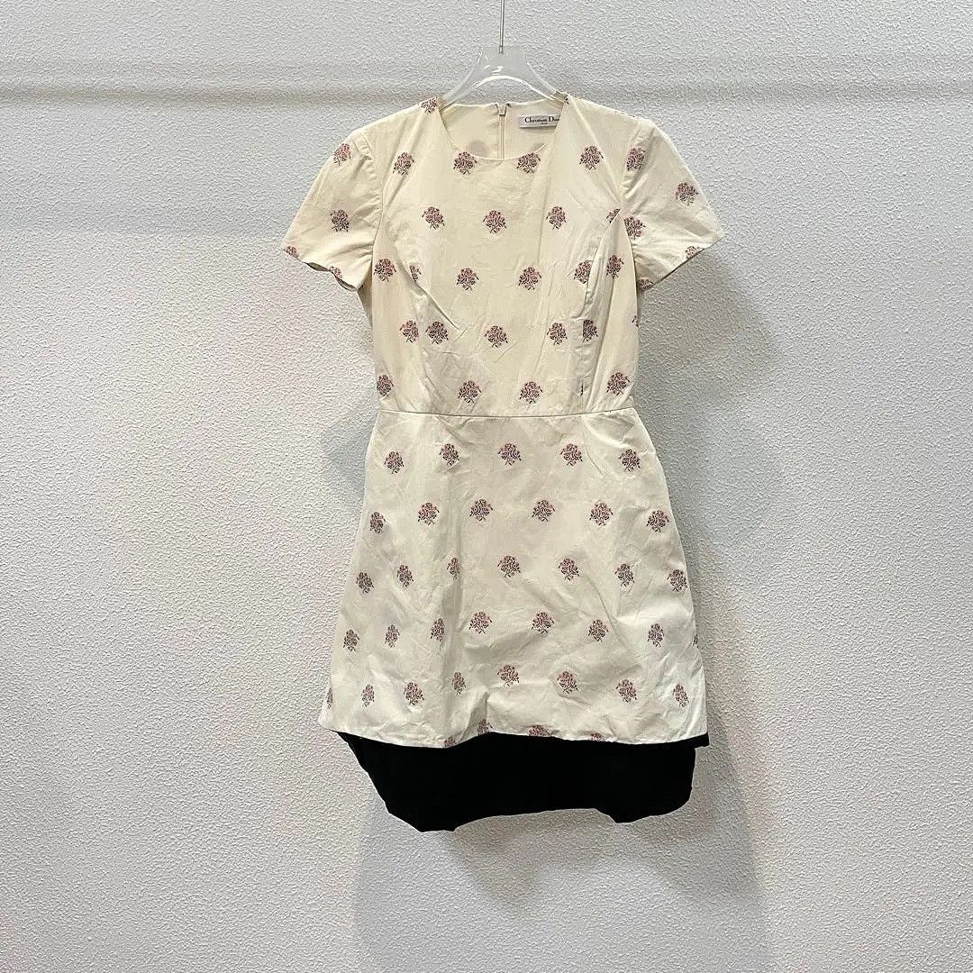 Dior Dior Floral Embroidered Mini Dress Size 38 Size S / US 4 / IT 40 - 1 Thumbnail