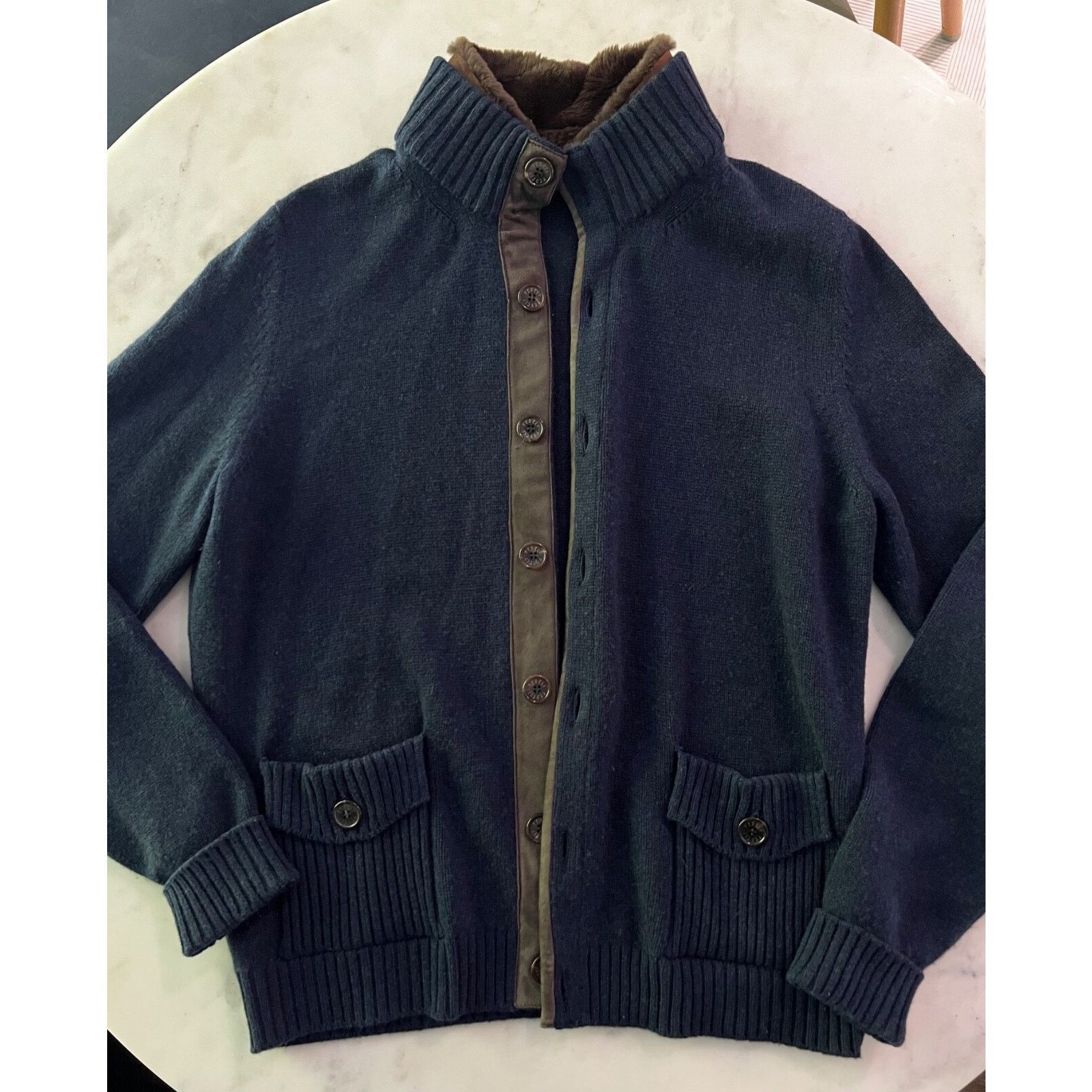 Fedeli $3000 Fedeli Cashmere Cardigan Castorino Fur Collar IT54 XL Size XL / US 12-14 / IT 48-50 - 1 Thumbnail
