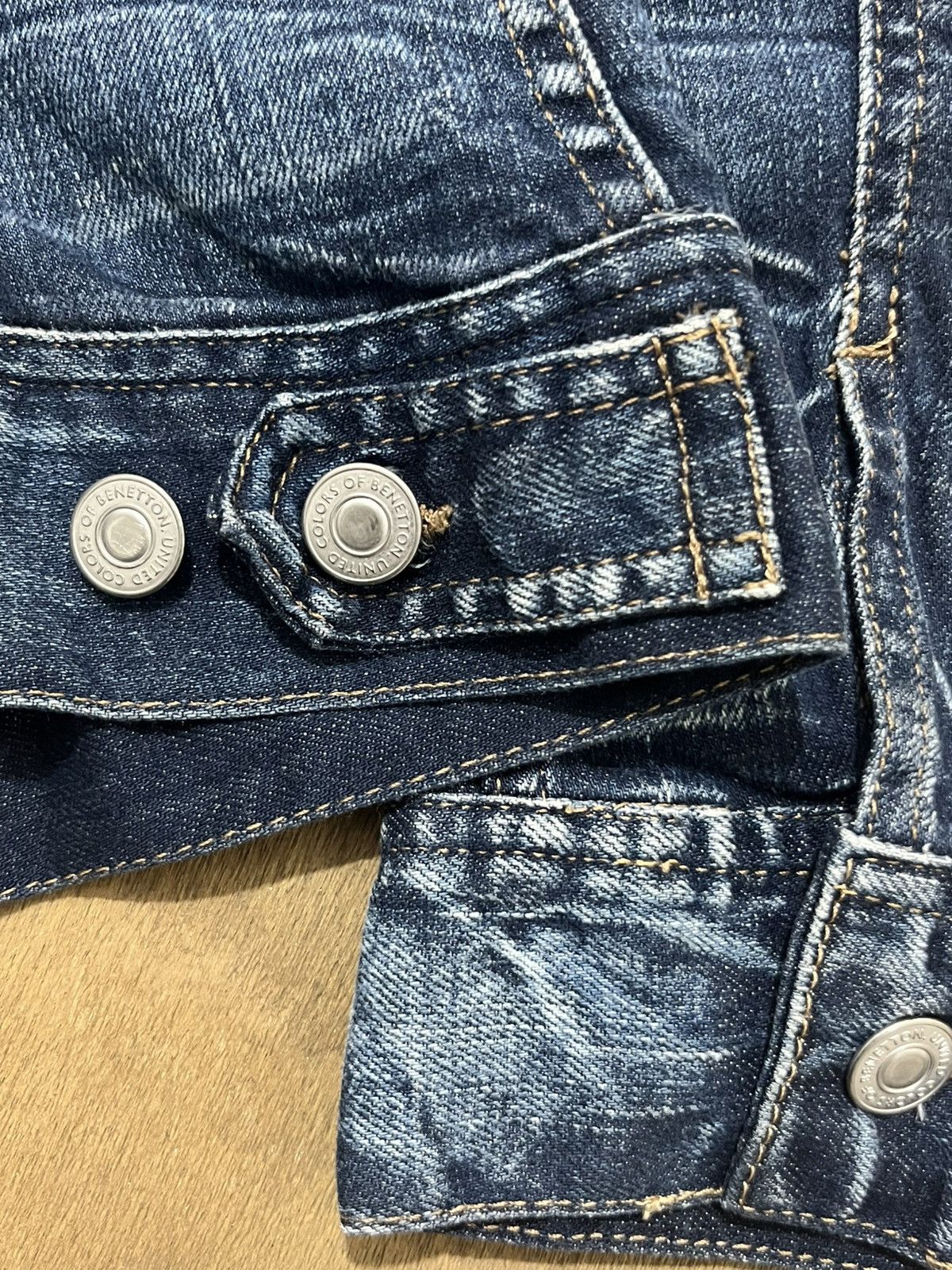 Other Benetton Denim Jacket Vintage Wash Made in Italy Size XS / US 0-2 / IT 36-38 - 9 Thumbnail