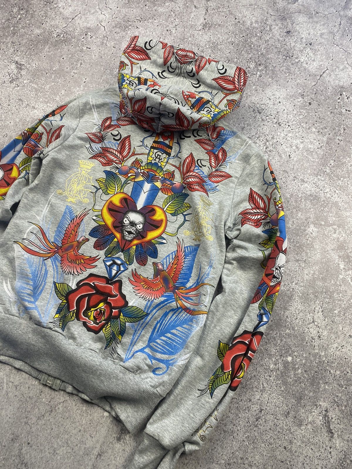 Christian Audigier × Ed Hardy × Vintage Christian Audigier by Ed Hardy zip Hoodie Stussy Evisu cross Size M / US 6-8 / IT 42-44 - 13 Thumbnail