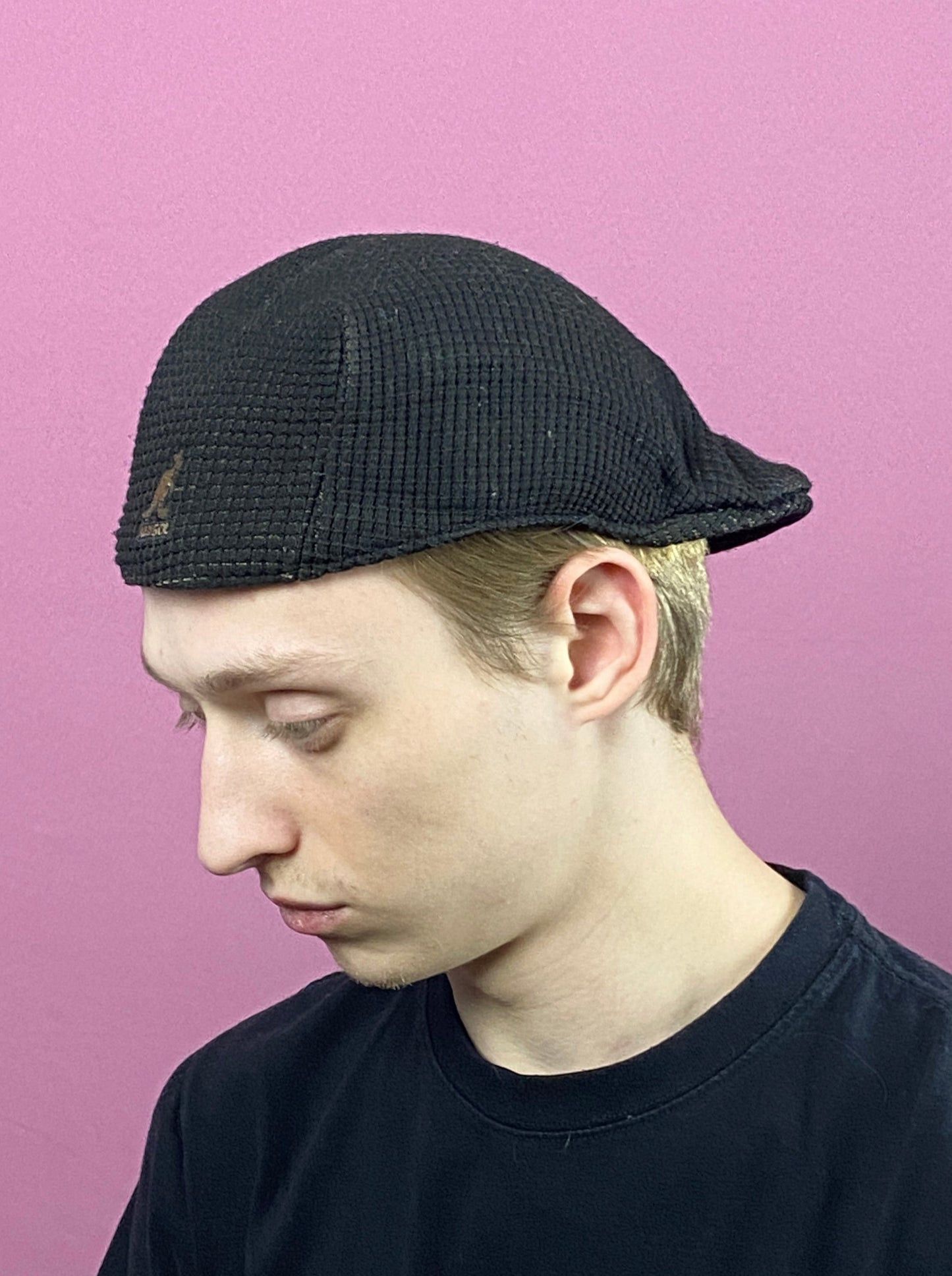 Kangol × Vintage 90s Kangol Logo Vintage Flat Cap - M Brow Polyester Blend Size ONE SIZE - 4 Thumbnail