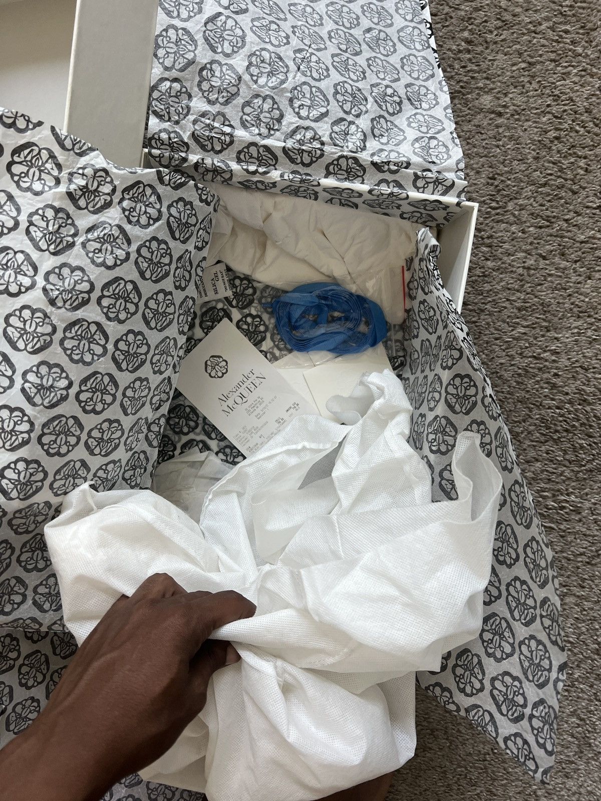 Alexander McQueen Alexander Mcqueen Oversized Sneaker (Lake Blue Nappa) Size US 9 / EU 42 - 4 Thumbnail