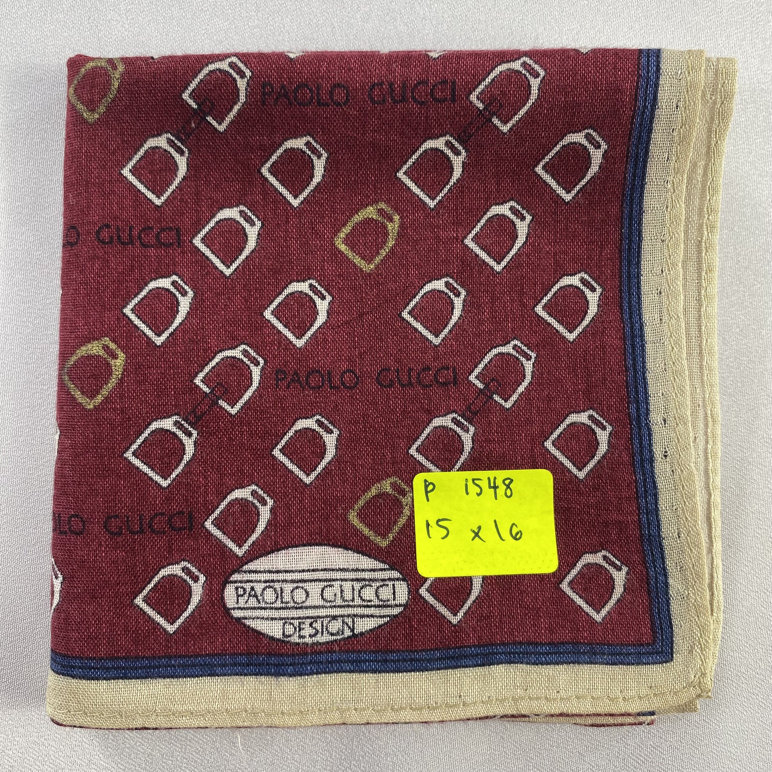 Paolo Gucci × Vintage Paolo Gucci Handkerchief / Neckerchief / Bandana-P1548 Size ONE SIZE - 5 Thumbnail