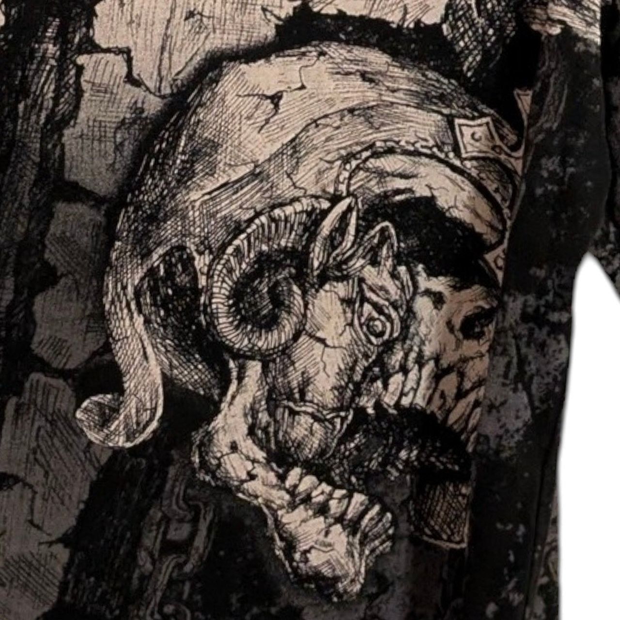 Affliction THROWDOWN Warriors Face Off T-shirt Skulls Y2K Cyber Grunge Size US L / EU 52-54 / 3 - 5 Thumbnail