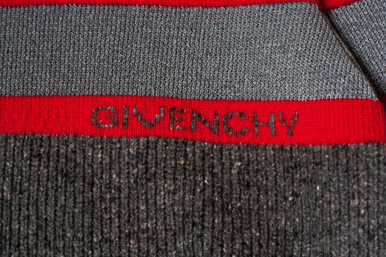 Givenchy Givenchy Striped Logo Intarsia Reflective Wool Sweater Size US L / EU 52-54 / 3 - 3 Thumbnail