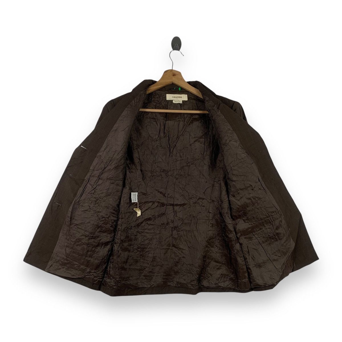 Vintage Vintage CARACTERE Made In Italy Brown Pinstripe 3 Button Size S / US 4 / IT 40 - 3 Thumbnail
