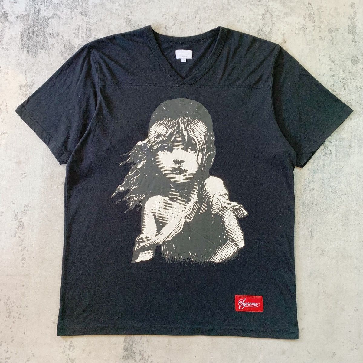Supreme Supreme SS15 Boxy Black Broadway Les Miserables Football Tee Size US XL / EU 56 / 4 - 1 Thumbnail