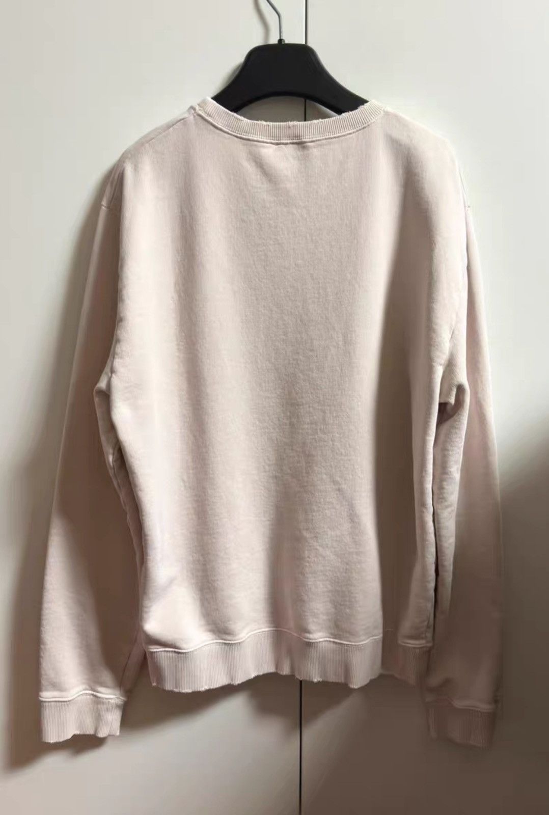 Saint Laurent Paris Saint Laurent Light Pink Distressed Logo Sweatshirt Size US XXL / EU 58 / 5 - 2 Thumbnail
