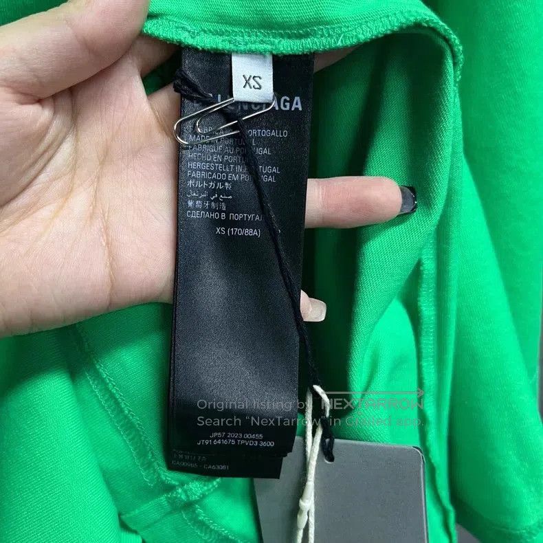 Balenciaga Balenciaga Green Logo Print Short Sleeve T-shirt. Size US XS / EU 42 / 0 - 4 Thumbnail