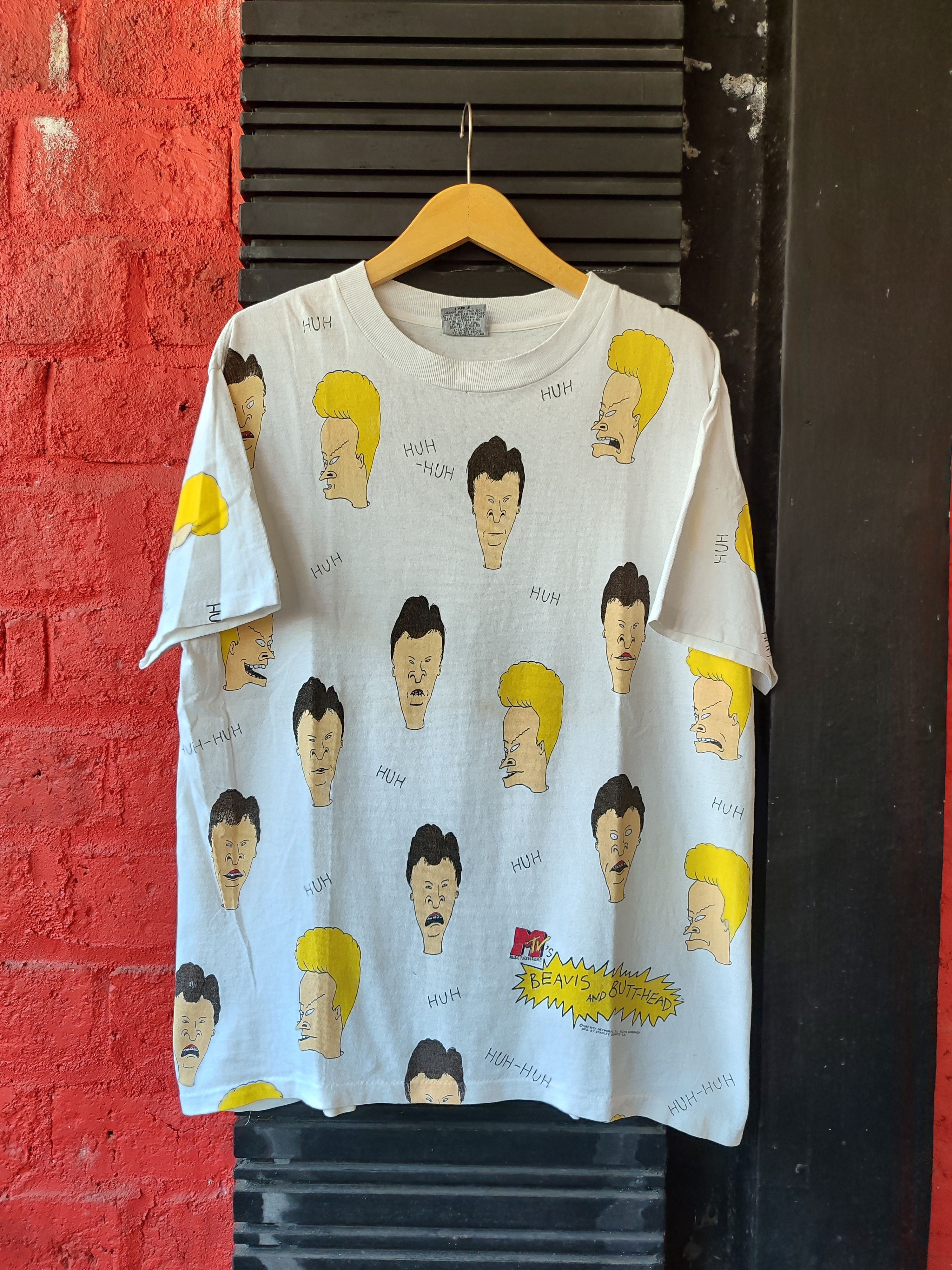 Mtv × Vintage Beavis and Butthead Tattoos Rule Vtg XL Stanley