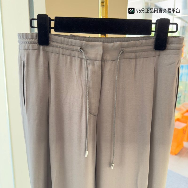Loro Piana Loro Piana Unisex Gray Silk Drawstring Pants Size US 42 / EU 58 - 1 Thumbnail