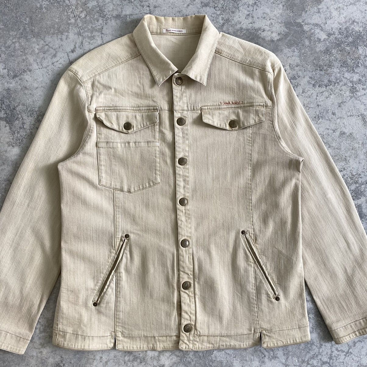 Mademoiselle Non Non Vintage Papas Flap Pocket Cinch Back Stretch Denim Jacket Size US M / EU 48-50 / 2 - 4 Thumbnail