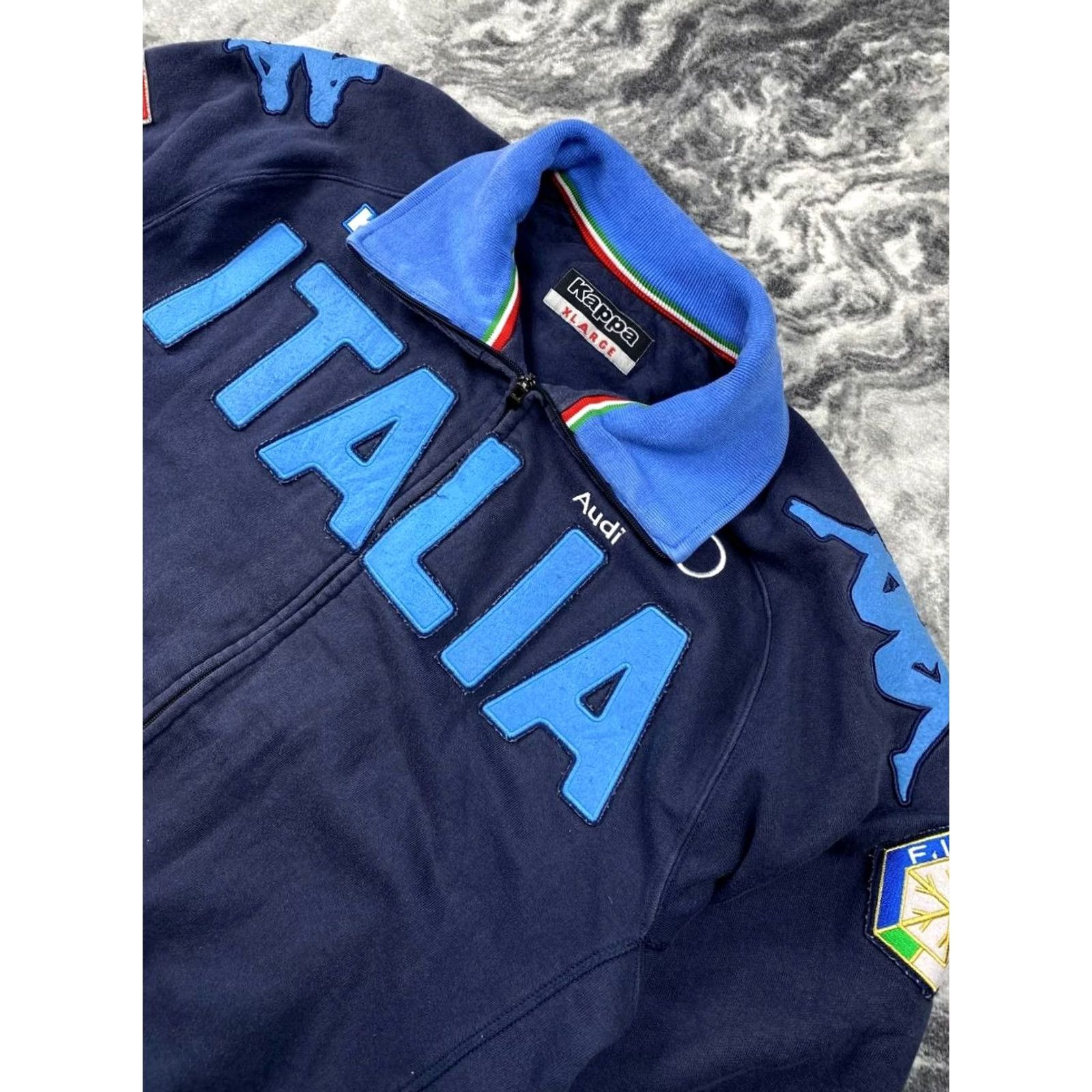Kappa VINTAGE Kappa F.I.S.I. Italy Olympic Ski Team 00s Track Jacket Men XL Blue Size US XL / EU 56 / 4 - 2 Thumbnail
