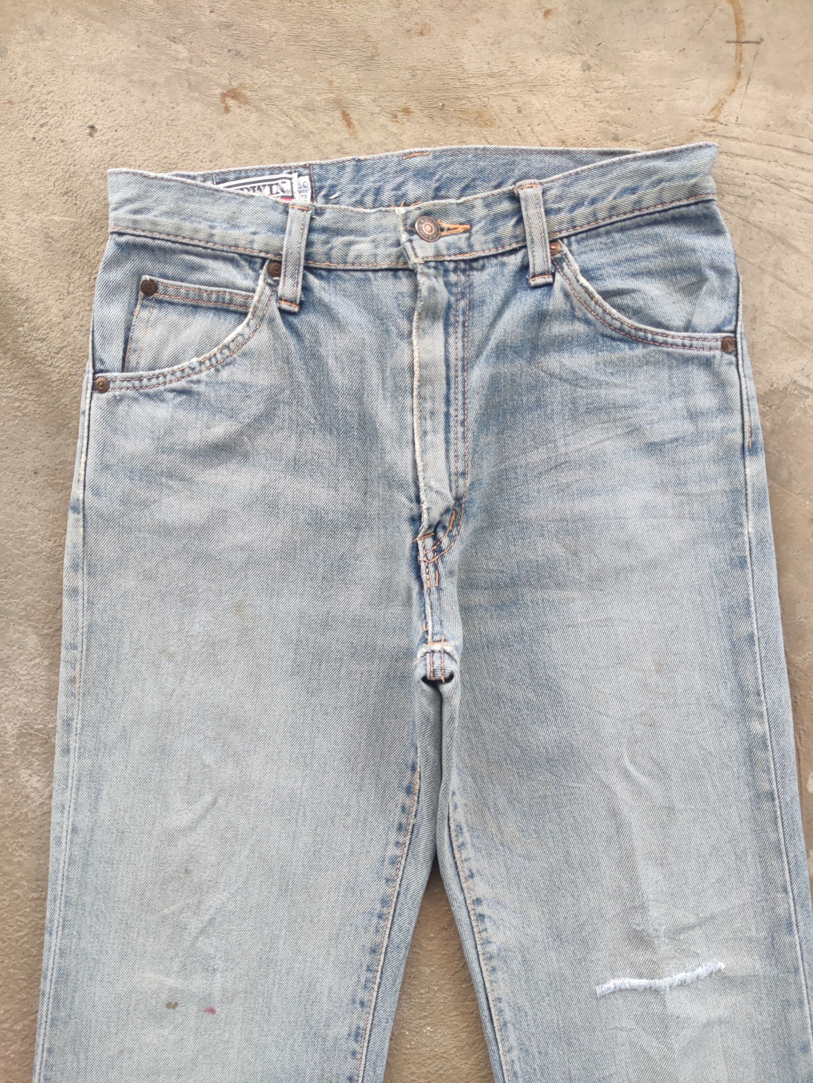 Edwin Vintage Edwin Japan Jean Distressed Faded Denim Size US 30 / EU 46 - 3 Thumbnail