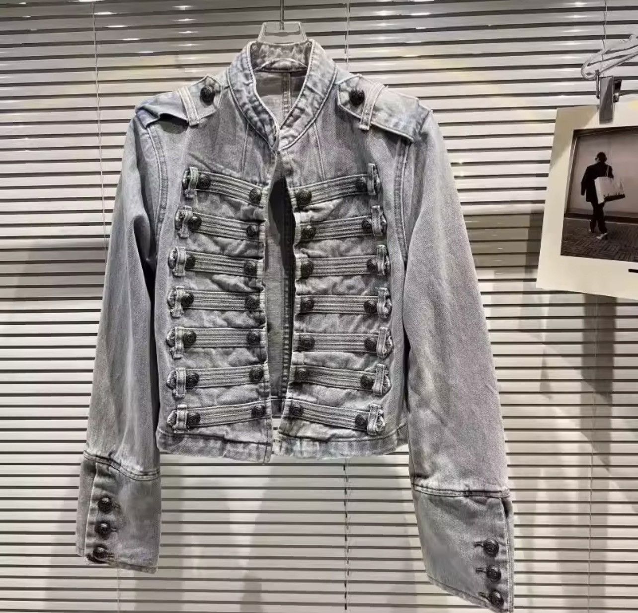 Japanese Brand Vintage Military-Inspired Denim Jacket – Bold, Structured Size US XL / EU 56 / 4 - 3 Thumbnail