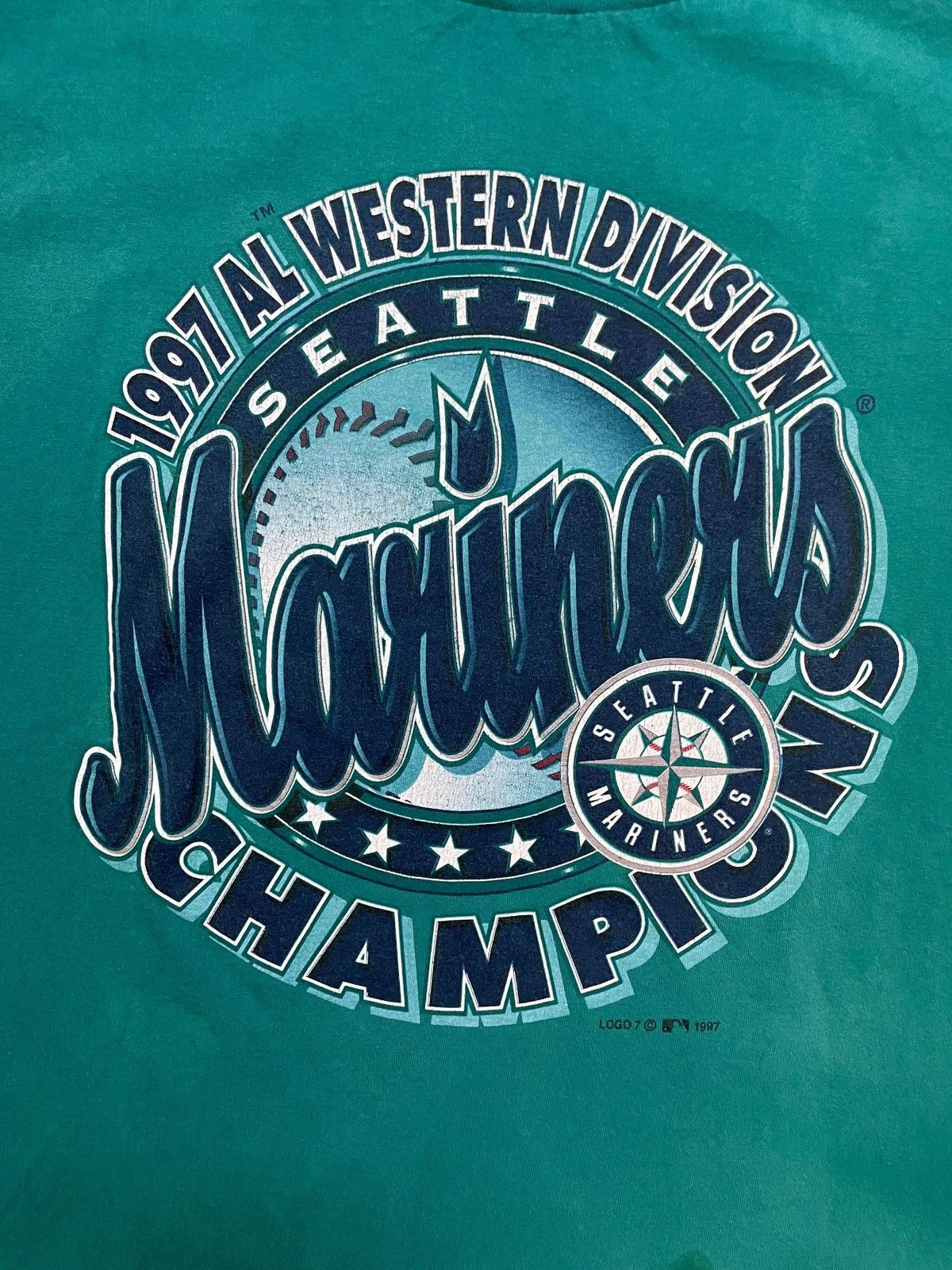 Logo 7 × MLB × Vintage Vintage 1997 Seattle Mariners western champions tee Size US XXL / EU 58 / 5 - 2 Thumbnail
