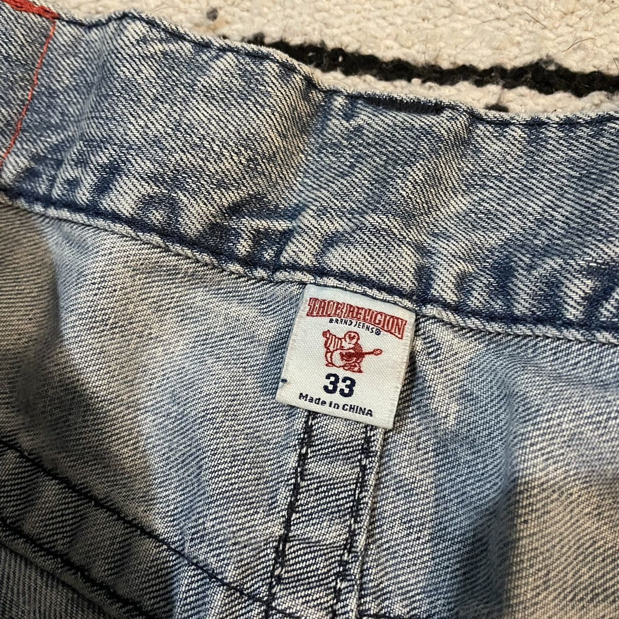 True Religion True Religion Skinny Stone Wash Blue Denim Jeans 35x31 Size US 35 - 7 Thumbnail