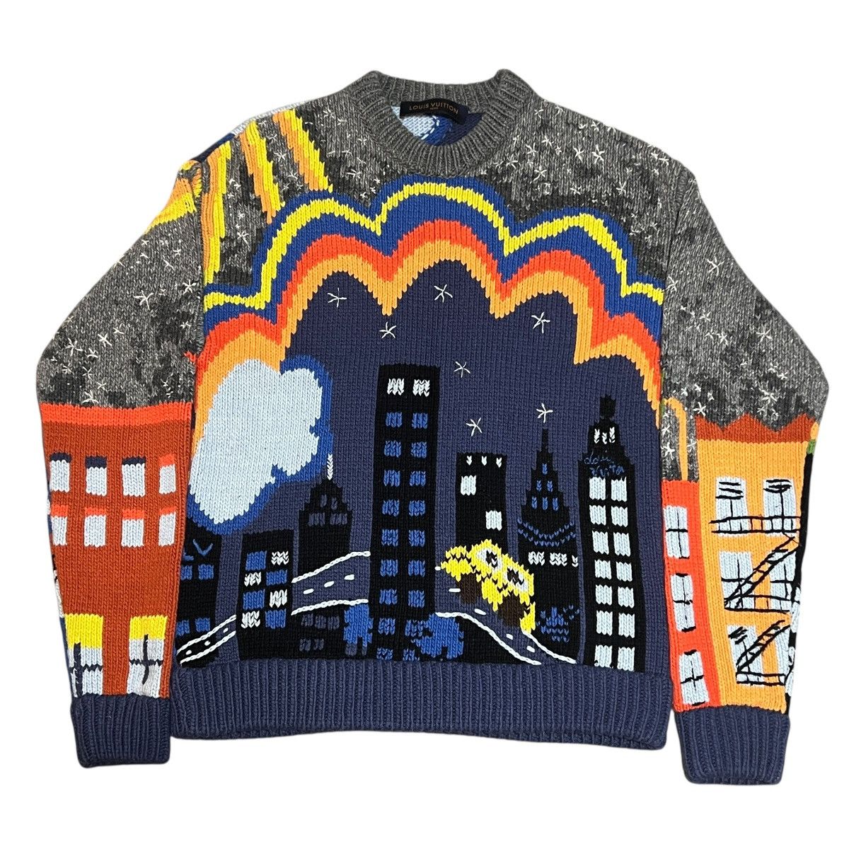 LOUIS VUITTON 19SS Virgil Abloh Landscape Heavy Knit Sweater