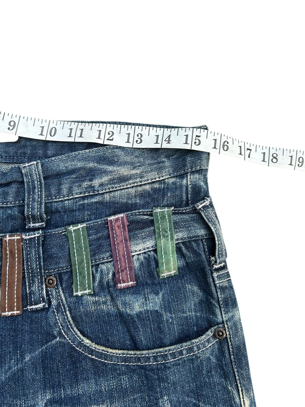 Kapital Nylaus Double Waist Distressed Denim Jeans Size US 31 - 15 Thumbnail