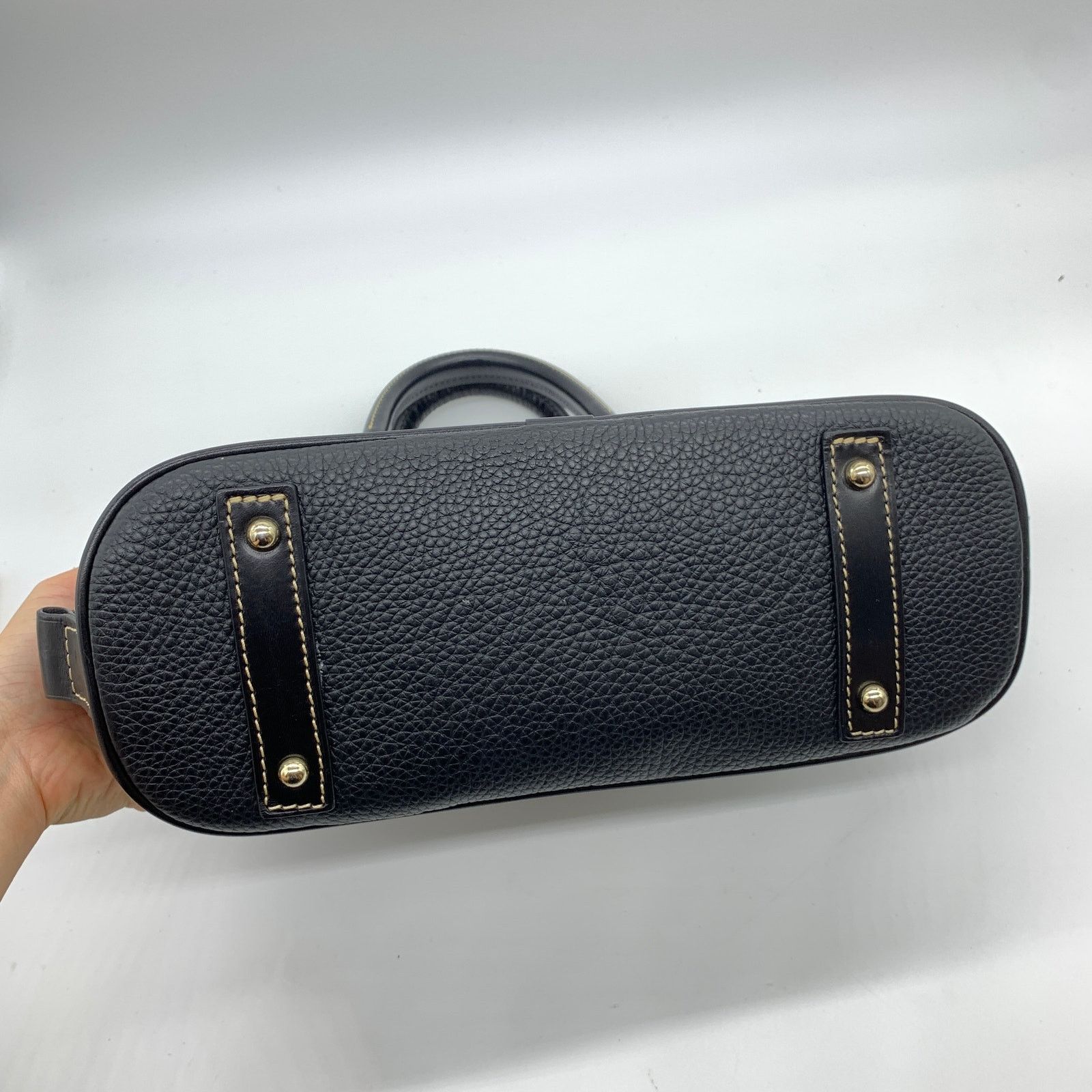 Dooney & Bourke Dooney & Bourke Black Pebble Leather Purse Zip Satchel Size ONE SIZE - 13 Thumbnail
