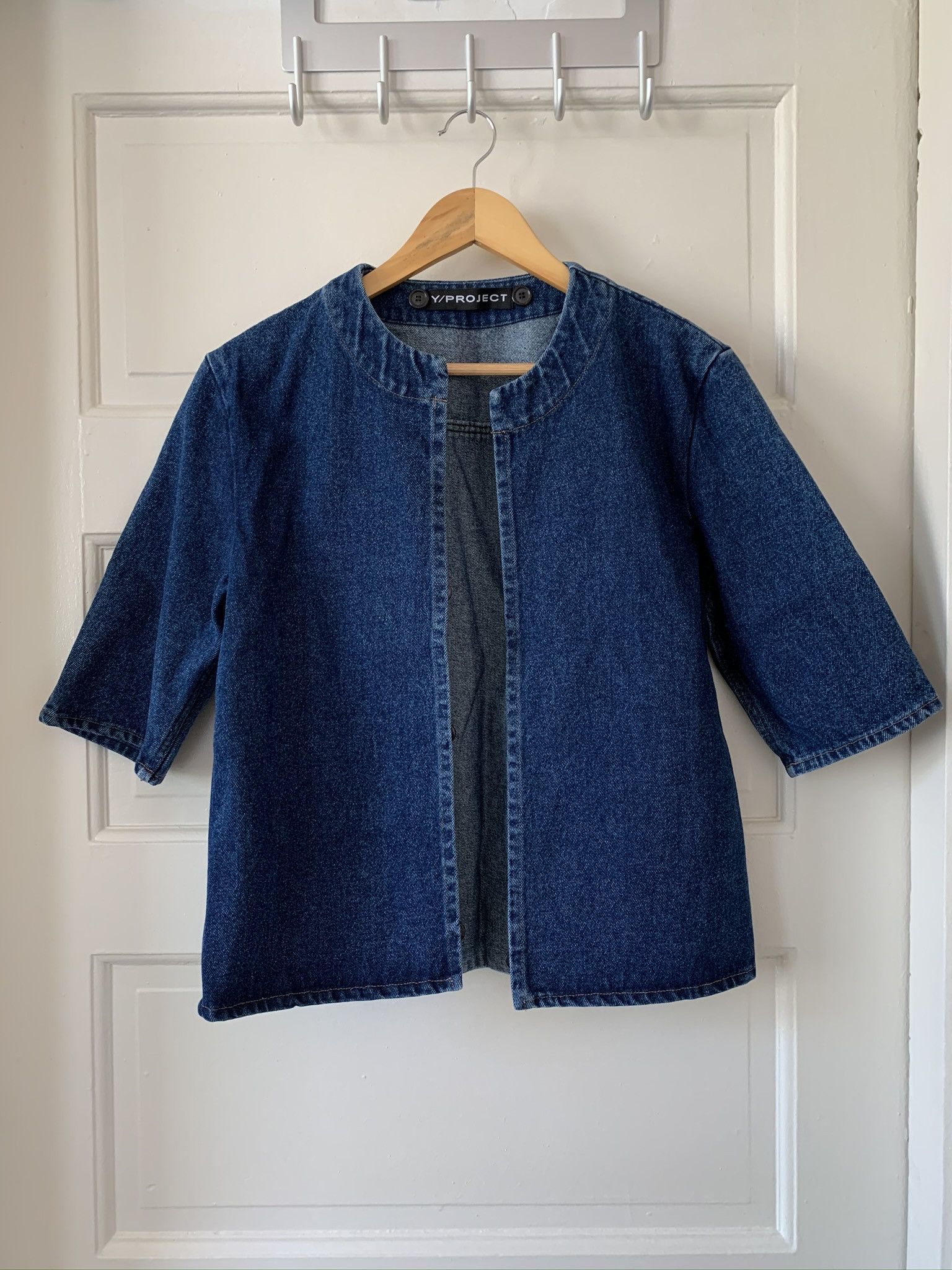 Y/Project Blue Layered Denim Jacket with Cut Outs Size US S / EU 44-46 / 1 - 9 Thumbnail