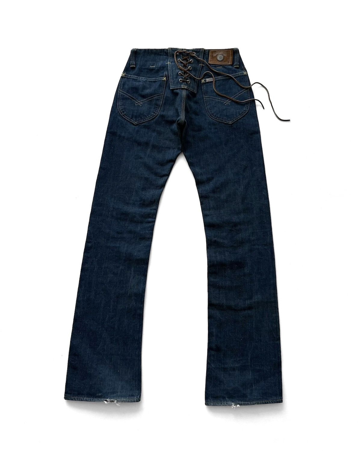 Maison MIHARA YASUHIRO MIHARAYASUHIRO x SUGARCANE BACK LACE-UP BOOTCUT JEANS Size US 28 / EU 44 - 6 Thumbnail
